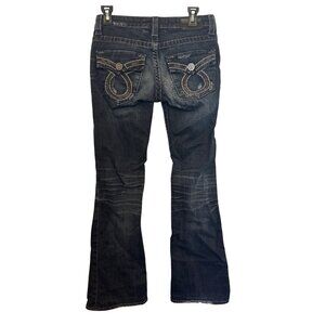 Big Star Liv Women’s Jeans Size 25R Dark Wash Distressed Bootcut Denim Made In M